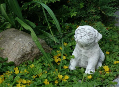 Garden Decoration Dog Patio Stone Figure Figures White Decorative Statue